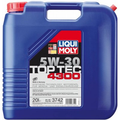 Liqui Moly 3742 TOP TEC 4300 5W-30 20 l – Sleviste.cz