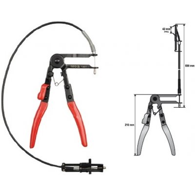 Yato Kleště na hadicové spony s bowdenem 690 mm – Zbozi.Blesk.cz