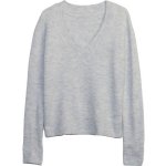 GAP 750656 05 Pletený svetr s výstřihem V Šedá – Zboží Dáma