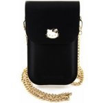 Hello Kitty PU Metal Logo Leather Wallet Phone Bag černé – Zboží Živě