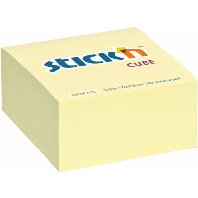 Kostka samolepicí Stick´n 76x76 mm, past. žlutá, 400 lístků – Zboží Dáma