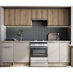 Halmar Kuchyňská sestava TATIANA 240 korpus: dub sonoma přední strana: ořech/kašmír – Zboží Dáma