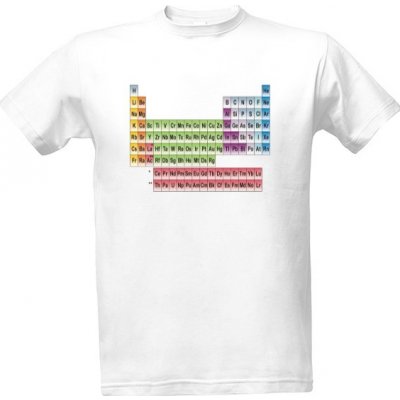 Tričko s potiskem Periodická tabulka pánské Bílá – Zboží Mobilmania