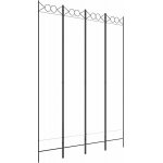 vidaXL Paraván textilní 160 × 220 cm bílý 4 dílný 350166 – Zboží Mobilmania