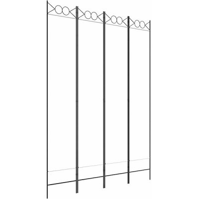 vidaXL Paraván textilní 160 × 220 cm bílý 4 dílný 350166 – Zboží Mobilmania