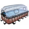 Bazén Exit Toys Frame s pískovou filtrací, kopulí a tepelným čerpadlem 540 x 250 x 100cm Dřevo