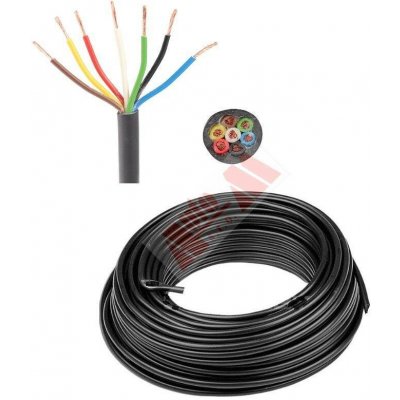 kabeláž kabel 7 žilový 6 x 1 mm + 1,5 mm - gumový plášť – Hledejceny.cz