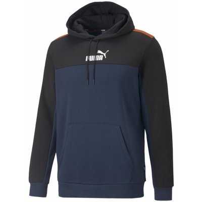 PUMA ESS+ BLOCK HOODIE FL MARINE BLUE 84903673 modrý