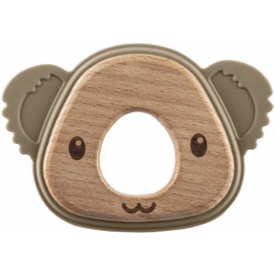 Zopa silikon dřevěné kousátko Koala Sand Beige – Zboží Dáma
