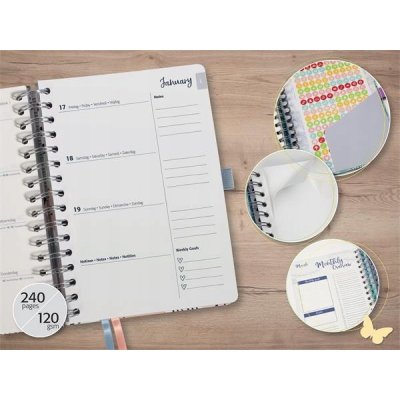 Sigel Jolie J5604 A5 týdenní 2025 Let It Flow – Zboží Dáma