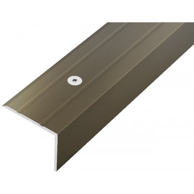 Acara schodová lišta vrtaná AP8 hliník elox bronz 20 mm 25 mm 2,7 m
