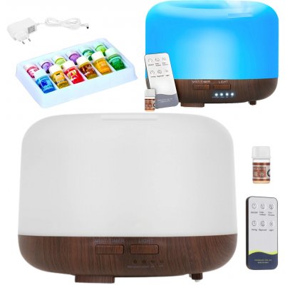 Ruhhy N23511 Aroma difuzér LED zvlhčovač s dálkovým ovládáním 300 ml – Zboží Dáma