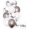 Balónek FunPlay 5598 1 konfetové balóny 30 46 cm stříbrné