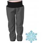 Zimní dětské softshellové kalhoty, šedé s černým nápletem – Zbozi.Blesk.cz