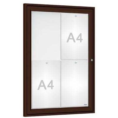 PROCITY Venkovní elegantní vitrína Tradition, 4 x A4, hnědá | Zboží Auto