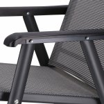 Zahradní křeslo SPRINGOS VERONA grafitové – Sleviste.cz