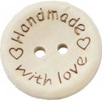 Pro Háčkování Hand made, kulatý přírodní, 25 mm – Zboží Dáma