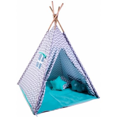 Dětský stan G21 81030 Teepee Jezerní královstvi tyrkysové – Zboží Dáma