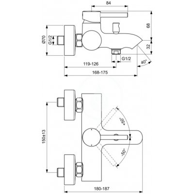 Ideal Standard CeraLine BC199AA – Zboží Mobilmania