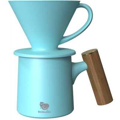Kawio set keramický dripper s hrníčkem modrý 450 ml