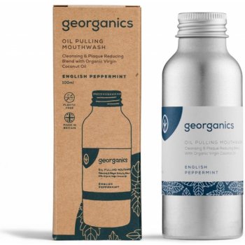 Georganics Ústní voda na olejové bázi English Peppermint anglická máta 100 ml