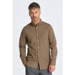 Gant košile reg twill micro multi check shirt hnědá