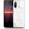 Pouzdro a kryt na mobilní telefon Sony Pouzdro Picasee silikonové Sony Xperia 10 II - White tile černé