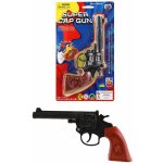 Teddies Revolver pistole na kapsle 8 ran plast 20cm na kartě 15x25x3cm – Zboží Dáma