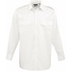 Pánská Košile Premier Workwear Unisex pilotní košile s dlouhým rukávem PR210 white