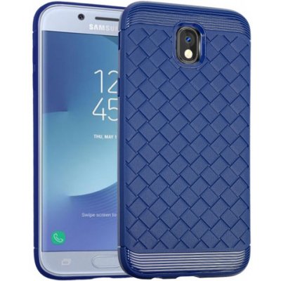 Pouzdro JustKing plastové s proplétanou texturou Samsung Galaxy J3 2017 - modré