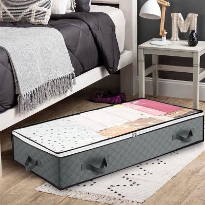 4Leaders Úložný organizér pod postel šedý 98×49×16 cm – Hledejceny.cz