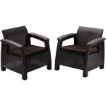 Allibert Corfu Duo hnědá / warm taupe 2 ks – Hledejceny.cz