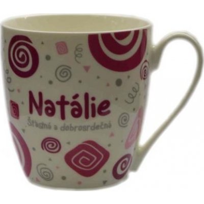 Nekupto Twister hrnek se jménem Natálie růžový 056 0,4 l od 86 Kč -  Heureka.cz