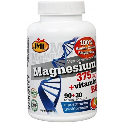 JML Magnesium 375 mg + vitamin B6 120 tablet – Hledejceny.cz