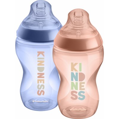 Tommee Tippee kojenecká láhev s obrázky C2N 2ks růžová 340ml