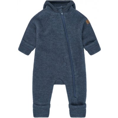 Mikk Line kojenecký vlněný merino overal Melange Offwhite – Zboží Mobilmania