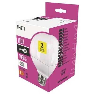 Emos EM ZQ2151 LED žárovka Classic Globe 11,1W E27 neutrální bílá