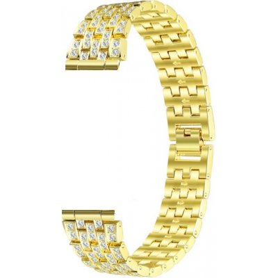 Lige Lesklý kovový řemínek s kamínky zlatý 660984 – Sleviste.cz