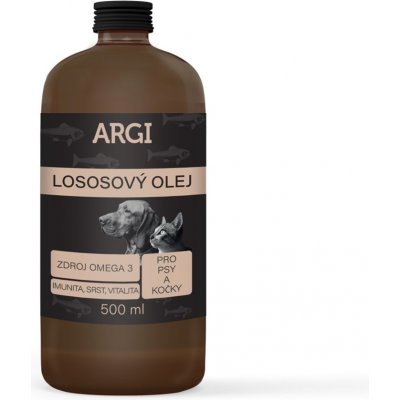 Argi Lososový olej pro psy a kočky 500 ml od 185 Kč - Heureka.cz