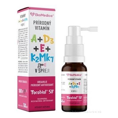 EkoMedica SK Přírodní Vitamín A, E, D3, K2MK7 sprej 30 ml – Hledejceny.cz