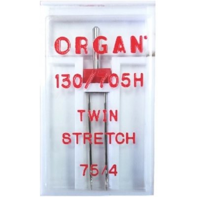 Dvojjehla ORGAN 130/705 H stretch, rozpich 4 mm/75 – Zboží Dáma