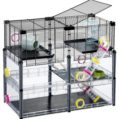 Ferplast MULTIPLA HAMSTER Crystal s výbavou křeček 72,5 x 37,5 x 62 cm – Zboží Mobilmania