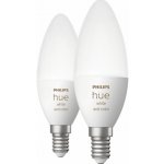 Philips Hue White and Color Ambiance Bluetooth LED žárovka E14 set 2ks 8719514356719 2x4W 2x470lm 2000-6500K RGB – Hledejceny.cz