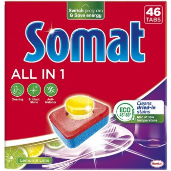 Somat All in 1 Tablety do myčky Lemon 46 ks