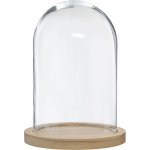 Atmosphera Skleněná kopule, Ø 24 cm, na dřevěném podstavci transparentní – Sleviste.cz