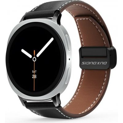 DUX 124250 DUX YA Kožený řemínek pro Samsung Galaxy Watch8 / Watch8 Classic černý – Zboží Mobilmania