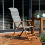 PATIO Skládací zahradní křeslo z oceli a technorattanu Emma Ash 46226 – Hledejceny.cz