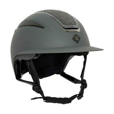 IRH Jezdecká přilba Olania Deluxe široký kšilt šedá s glitry – Hledejceny.cz