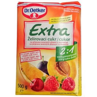 Dr. Oetker Extra želírovací cukr na přípravu ovocných džemů a marmelád 500 g – Zboží Dáma