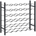 Greatstore Stojan na víno na 36 lahví černý železný – HobbyKompas.cz